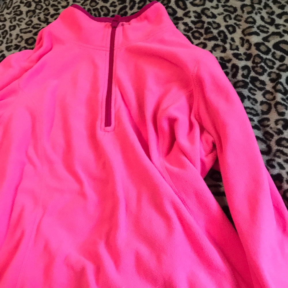 Cheap bright pink fleece